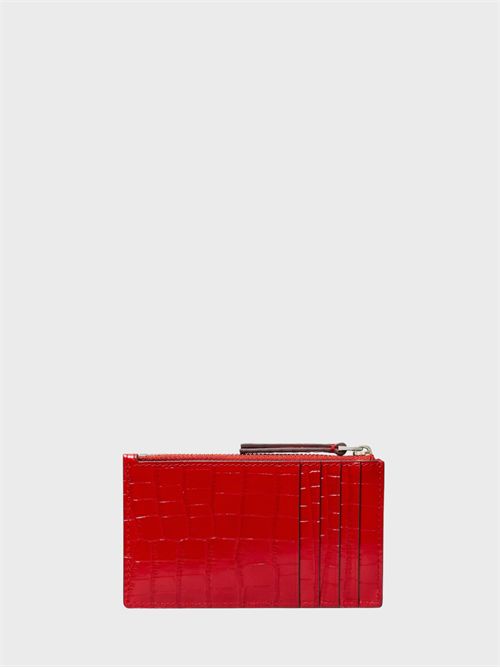 Portacarte in pelle con rilievo coccodrillo TORY BURCH | 174546600